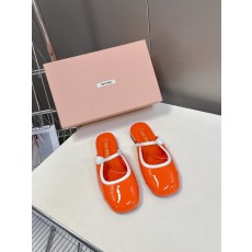 miumiu 미우미우 페이던트 가죽 펌프스 뮬 슬리퍼 샌들 여성 구두 신발