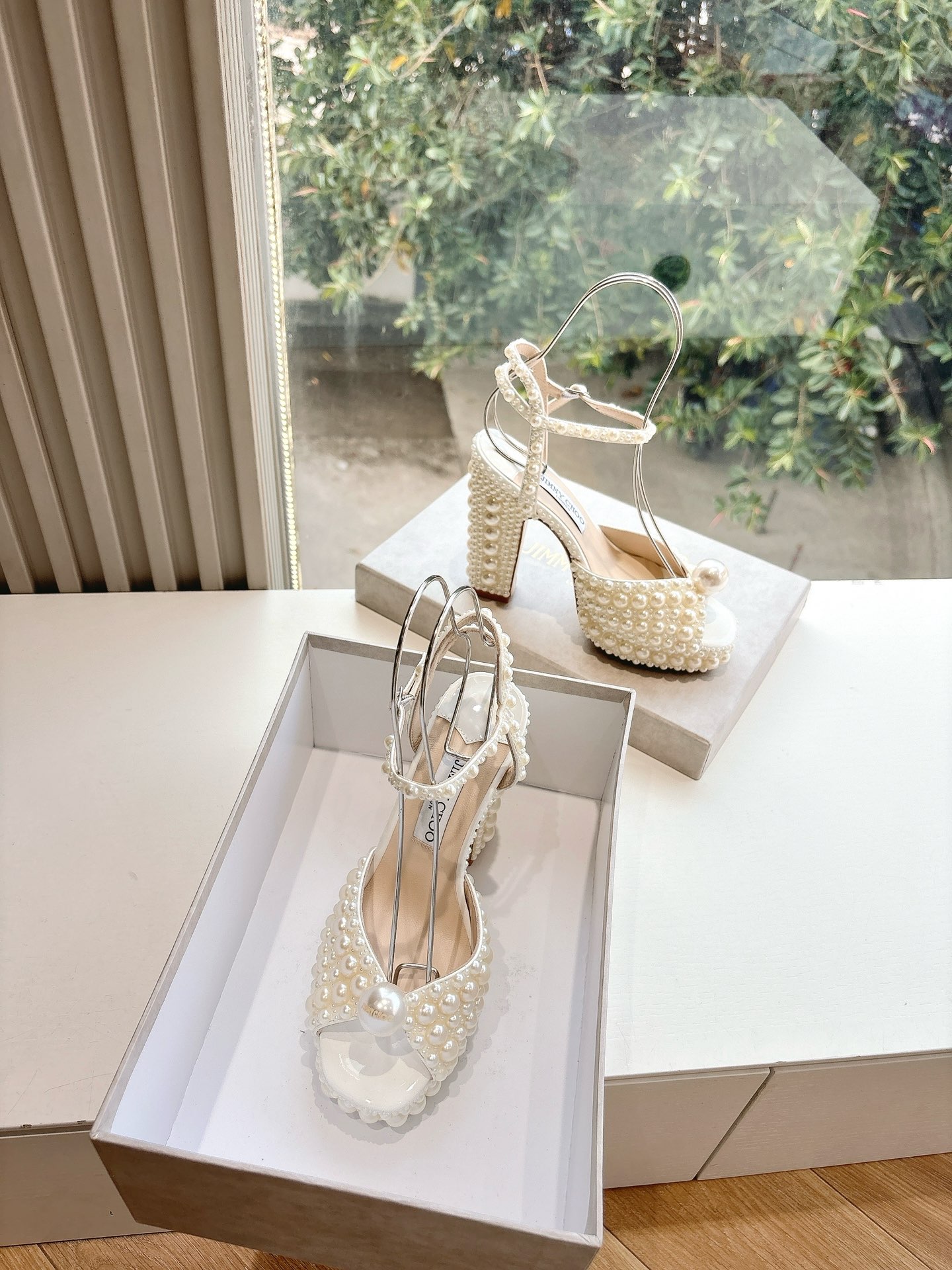 Jimmy Choo 지미추 구두 가보시 펄 힐 웨딩 슈즈 신발