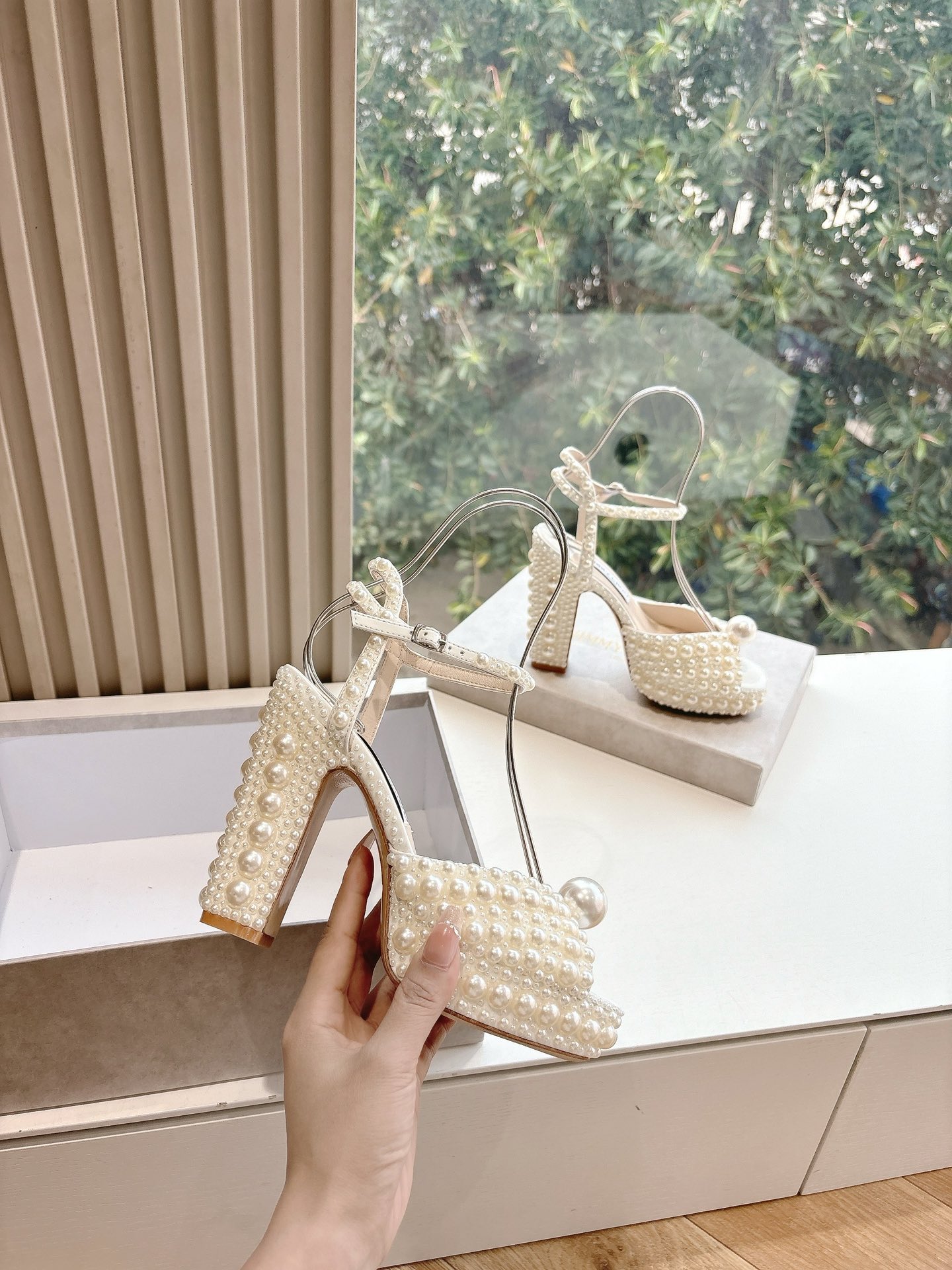 Jimmy Choo 지미추 구두 가보시 펄 힐 웨딩 슈즈 신발