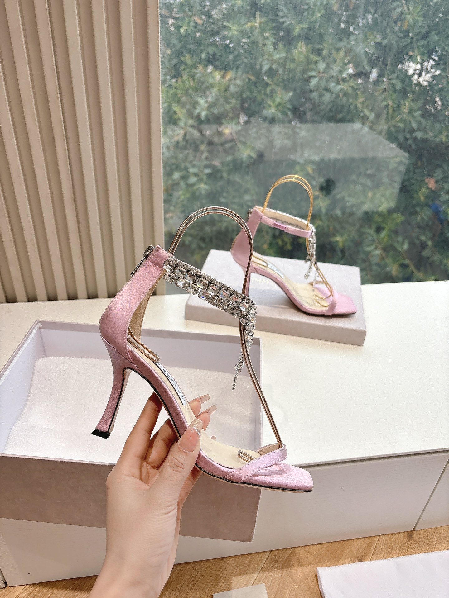 Jimmy Choo 지미추 가보시 펄 하이힐 웨딩 슈즈 구두 신발