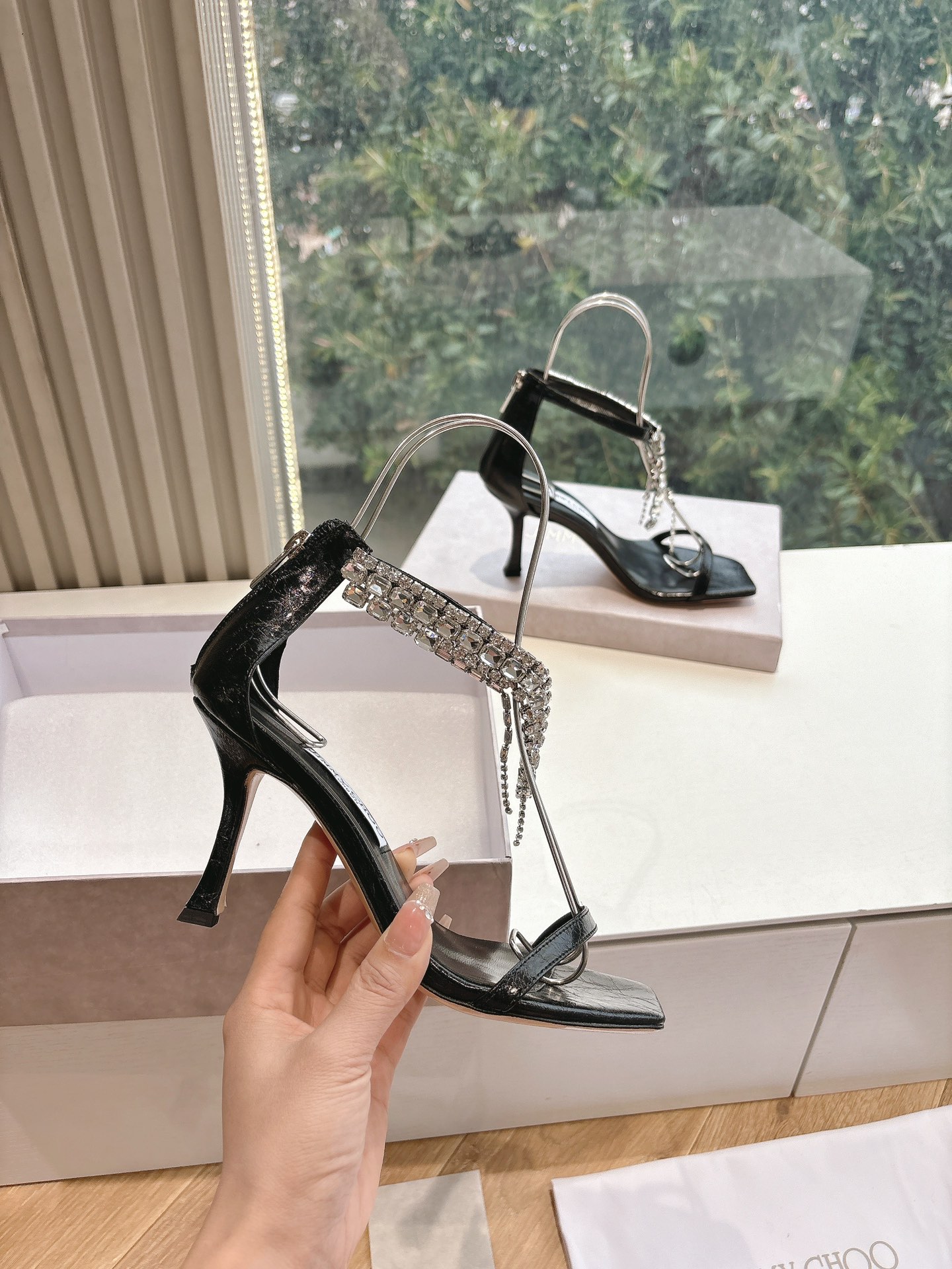 Jimmy Choo 지미추 가보시 펄 하이힐 웨딩 슈즈 구두 신발