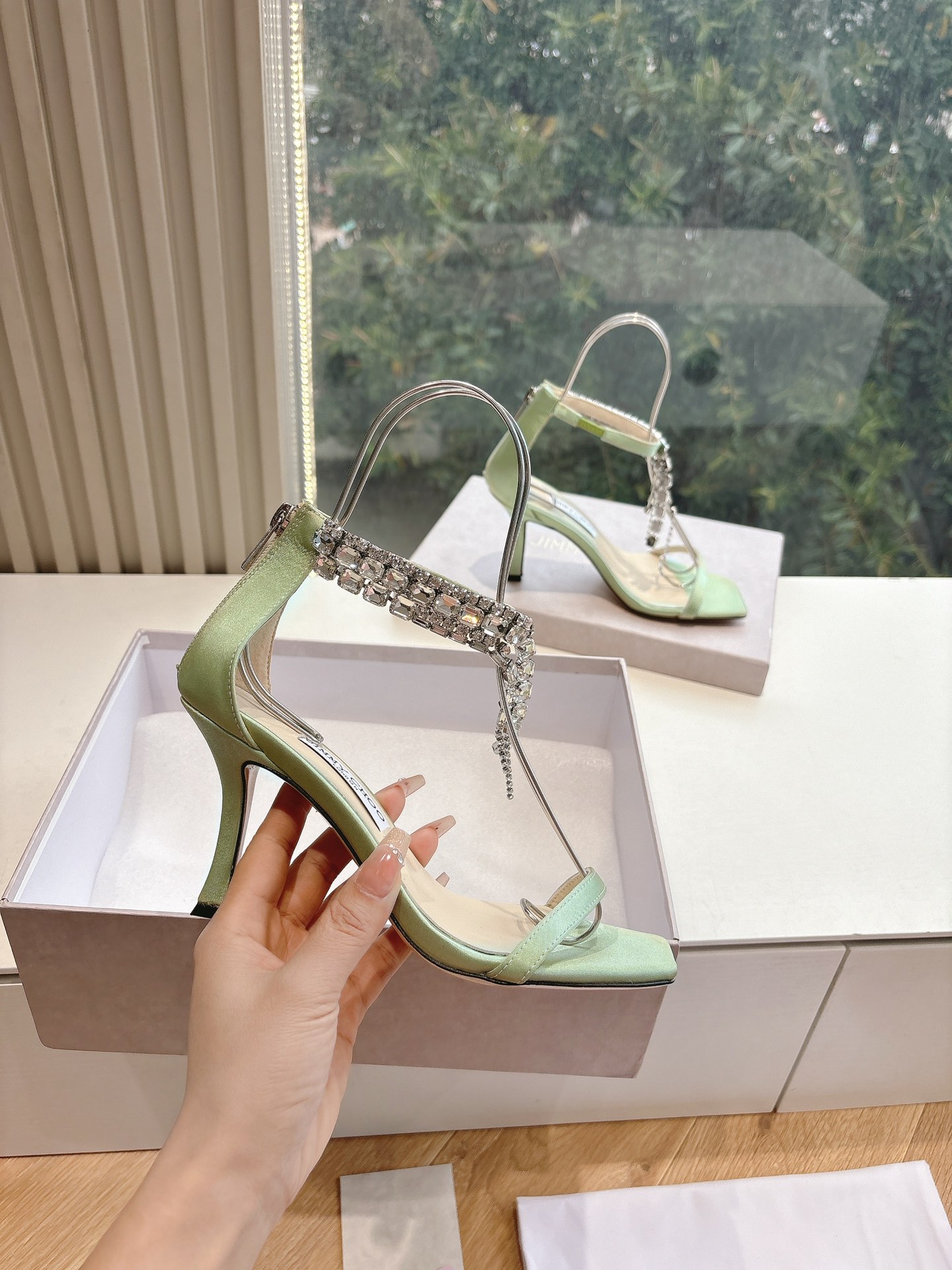 Jimmy Choo 지미추 가보시 펄 하이힐 웨딩 슈즈 구두 신발