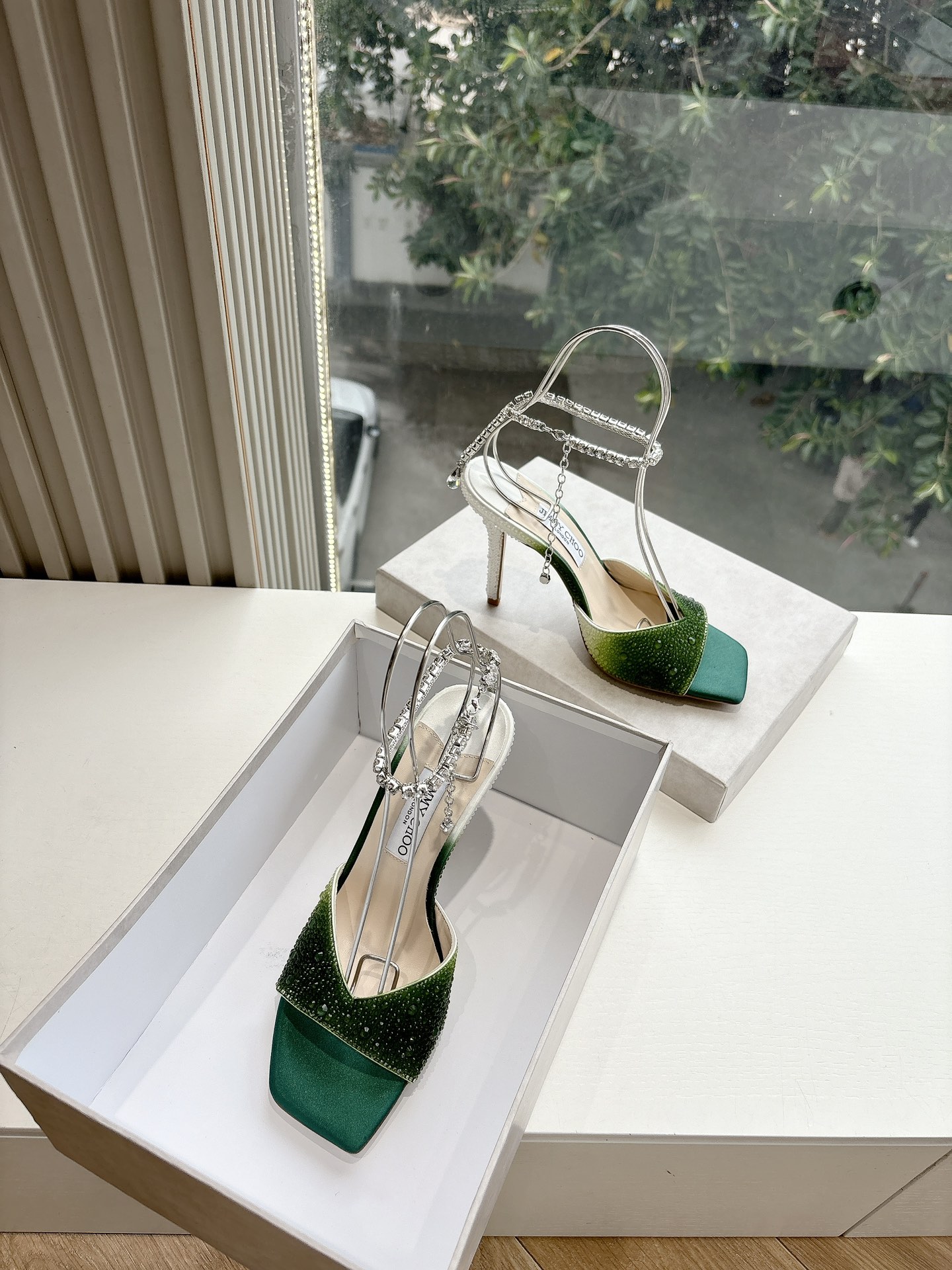 Jimmy Choo 지미추 오픈 토 힐 샌들 구두 신발