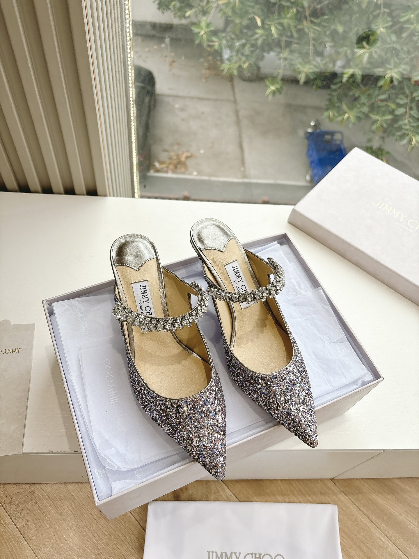 Jimmy Choo 지미추 구두 큐빅 힐 신발