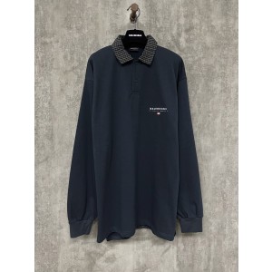 Balenciaga 발렌시아가 체크넥 긴팔 폴로 티셔츠 의류