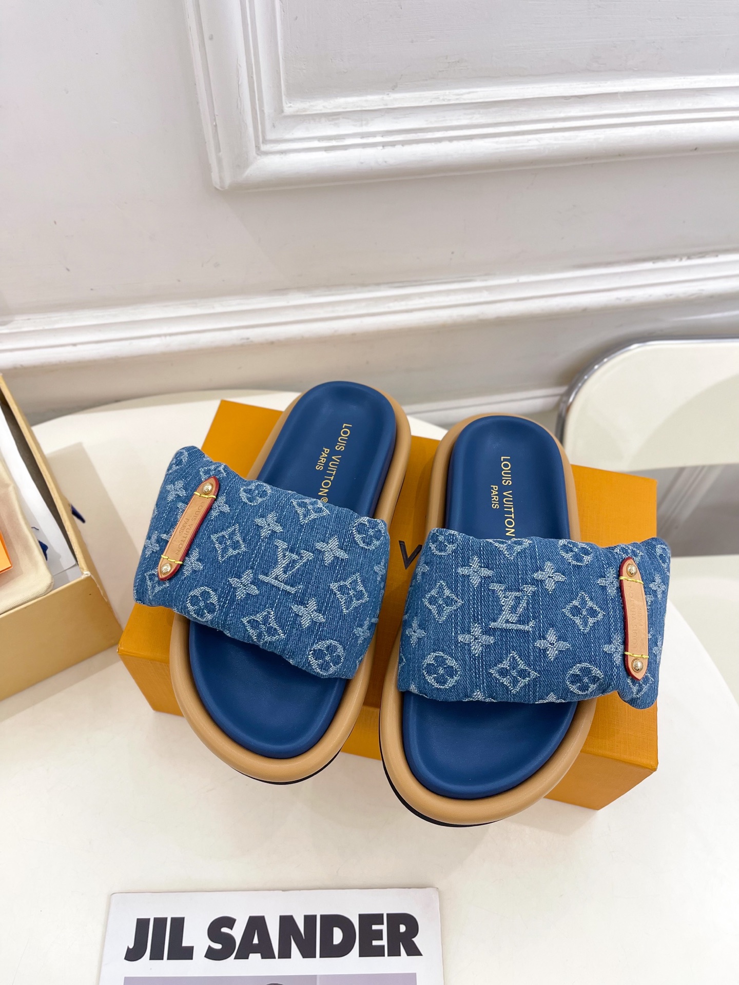 LV 루이비통 데님 슬리퍼 샌들 신발