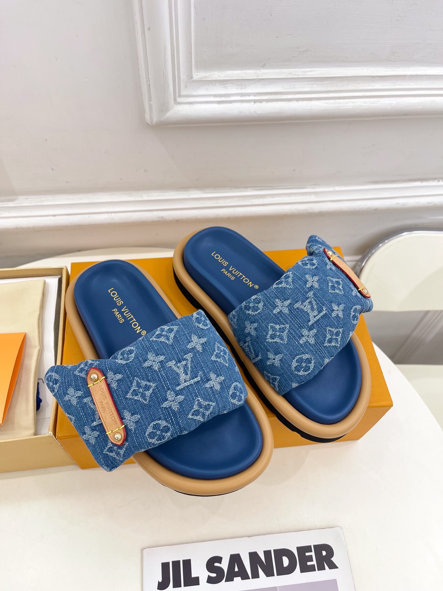 LV 루이비통 데님 슬리퍼 샌들 신발