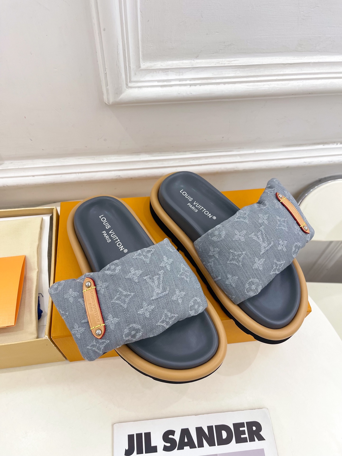 LV 루이비통 데님 슬리퍼 샌들 신발