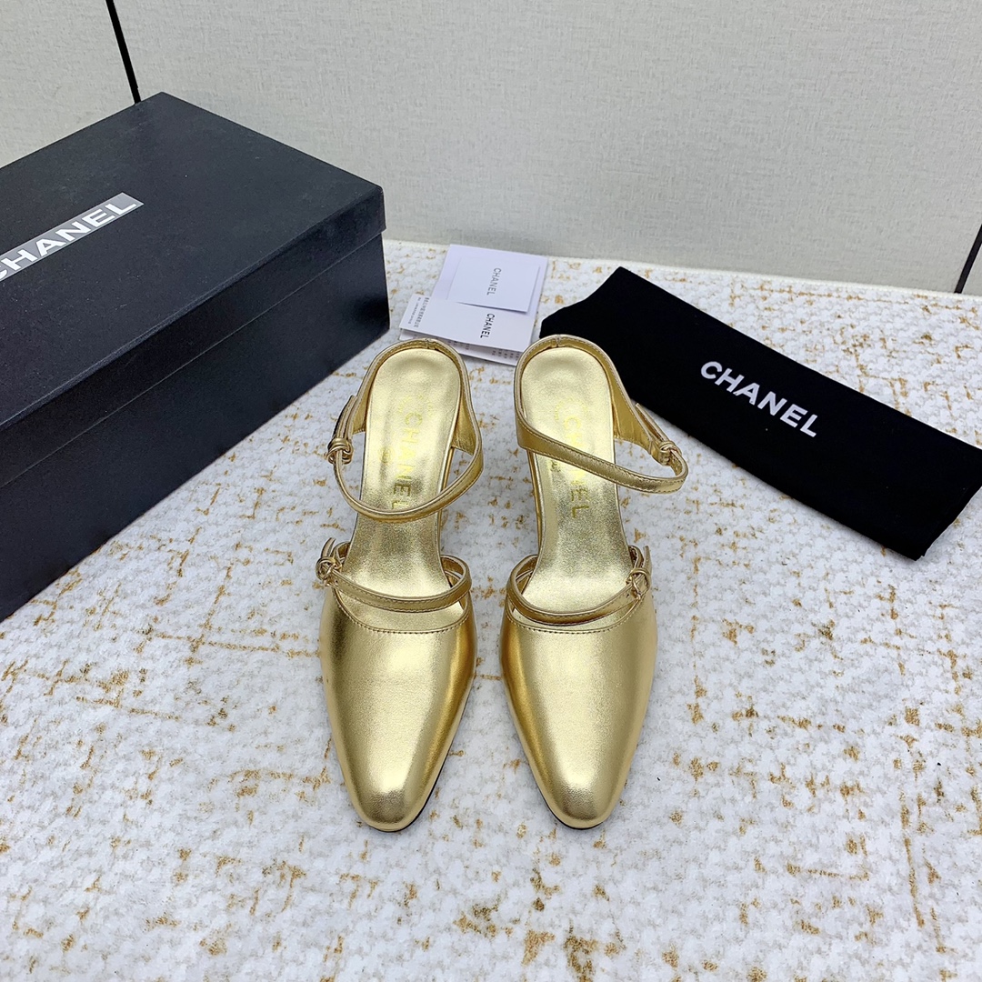 CHANEL 샤넬 웨지 샌들 슬리퍼 신발