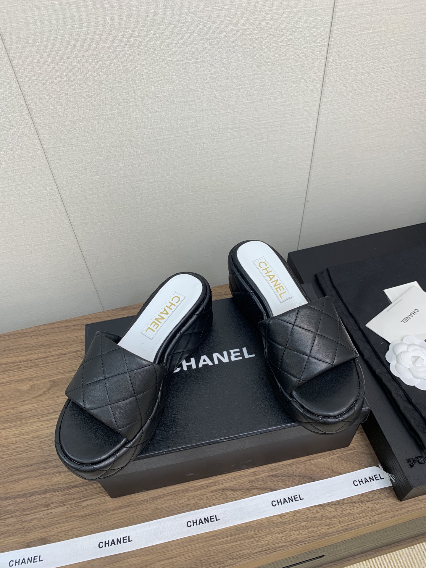 CHANEL 샤넬 통굽 슬리퍼 샌들 신발