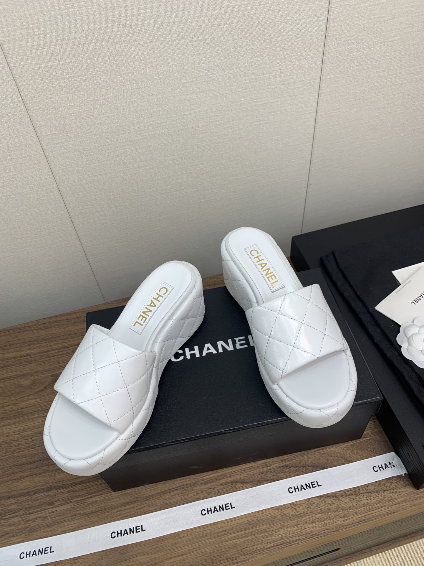 CHANEL 샤넬 통굽 슬리퍼 샌들 신발