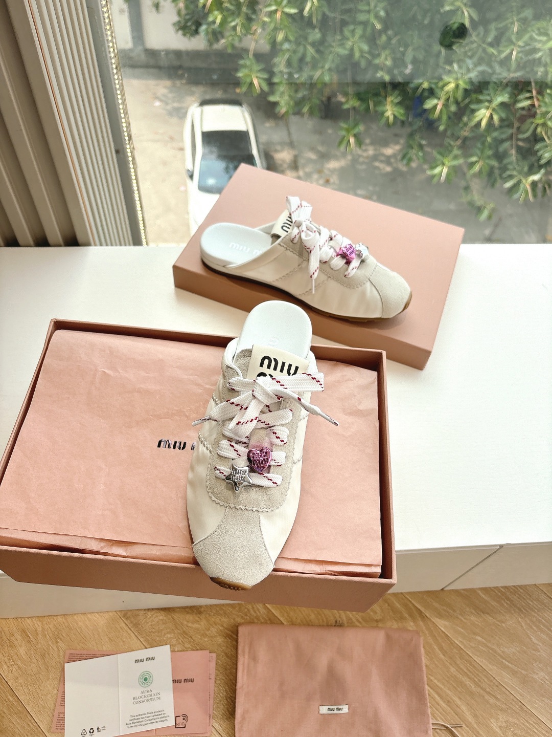 miumiu 미우미우 뮬 스니커즈 반슬리퍼 신발