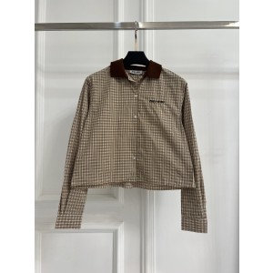 miumiu 미우미우 체크 블라우스 셔츠 의류