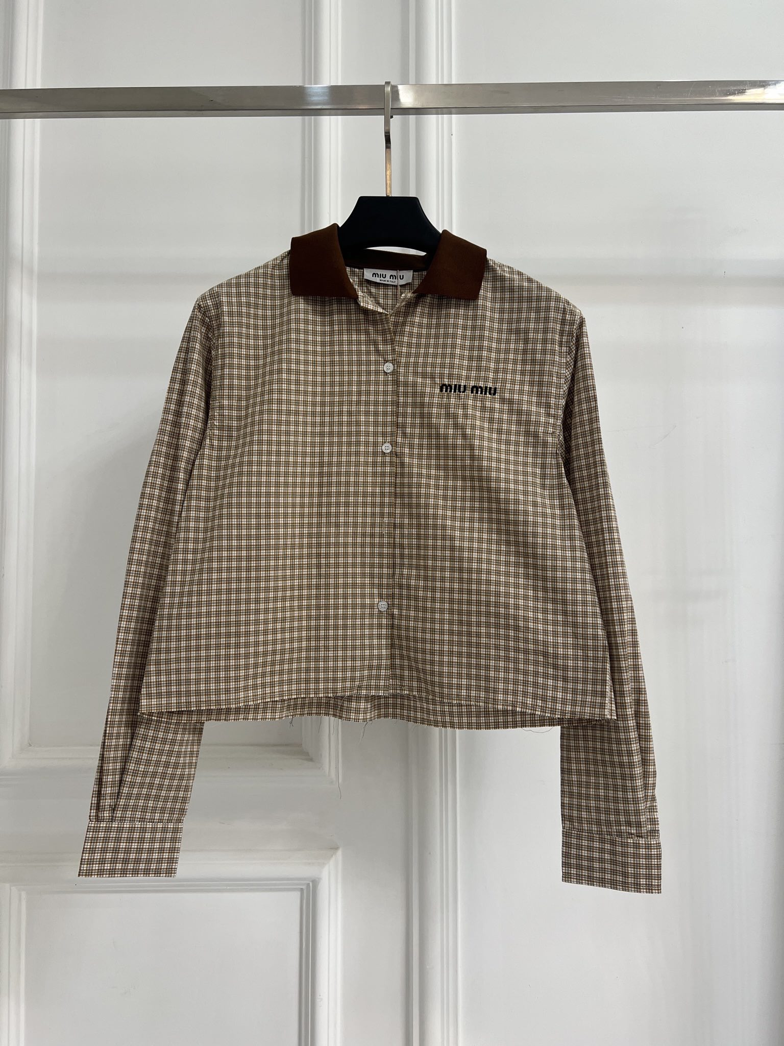 miumiu 미우미우 체크 블라우스 셔츠 의류