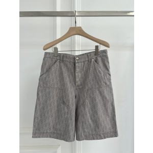 Dior CD 디올 그레이 코튼 데님 반바지 팬츠 의류