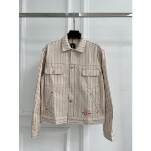 Dior CD 디올 자수 로고 가죽 패치 데님 자켓 의류