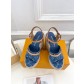LOUIS VUITTON LV 루이비통 데님 웨지 통굽 샌들 신발
