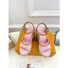 LOUIS VUITTON LV 루이비통 데님 웨지 통굽 샌들 신발