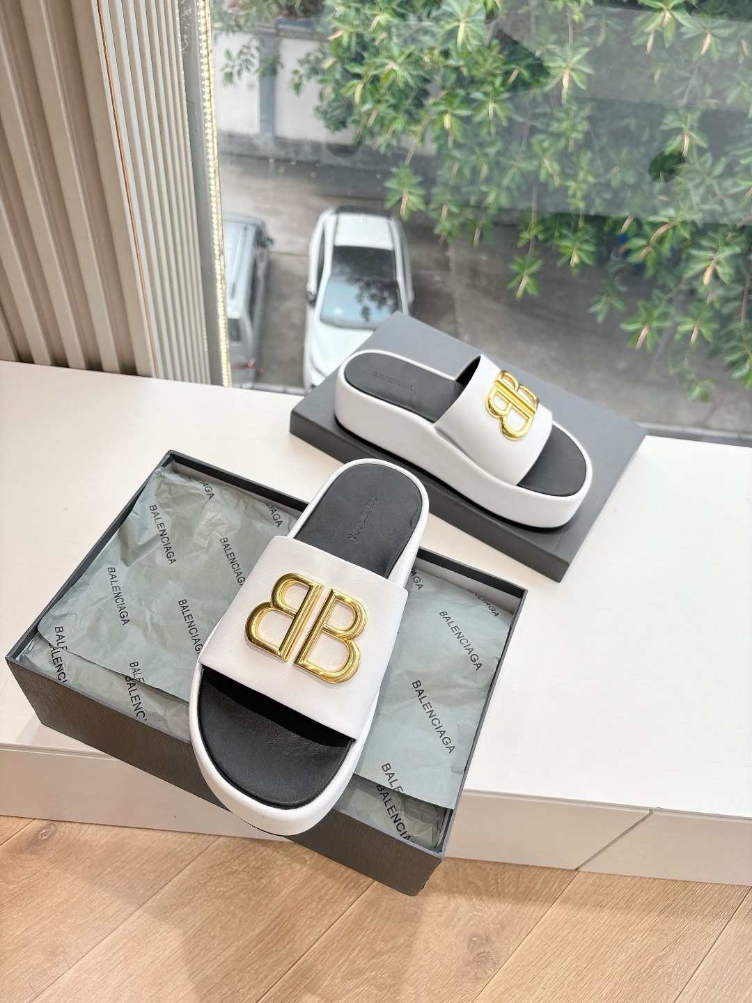 Balenciaga 슬리퍼 플랫 샌들 신발