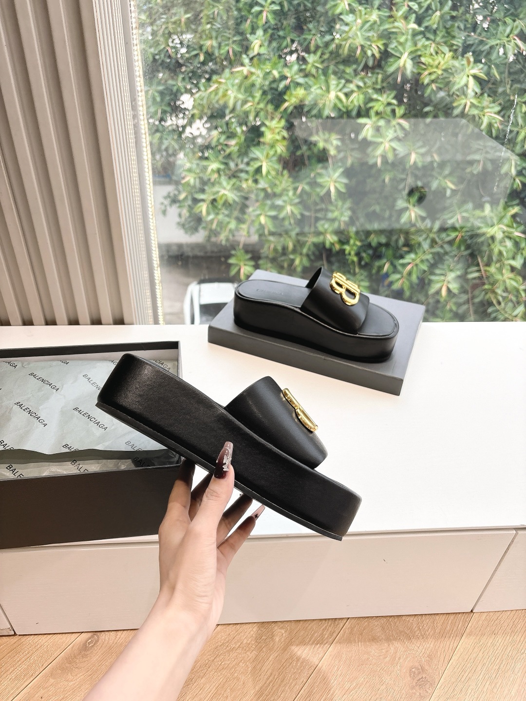 Balenciaga 슬리퍼 플랫 샌들 신발