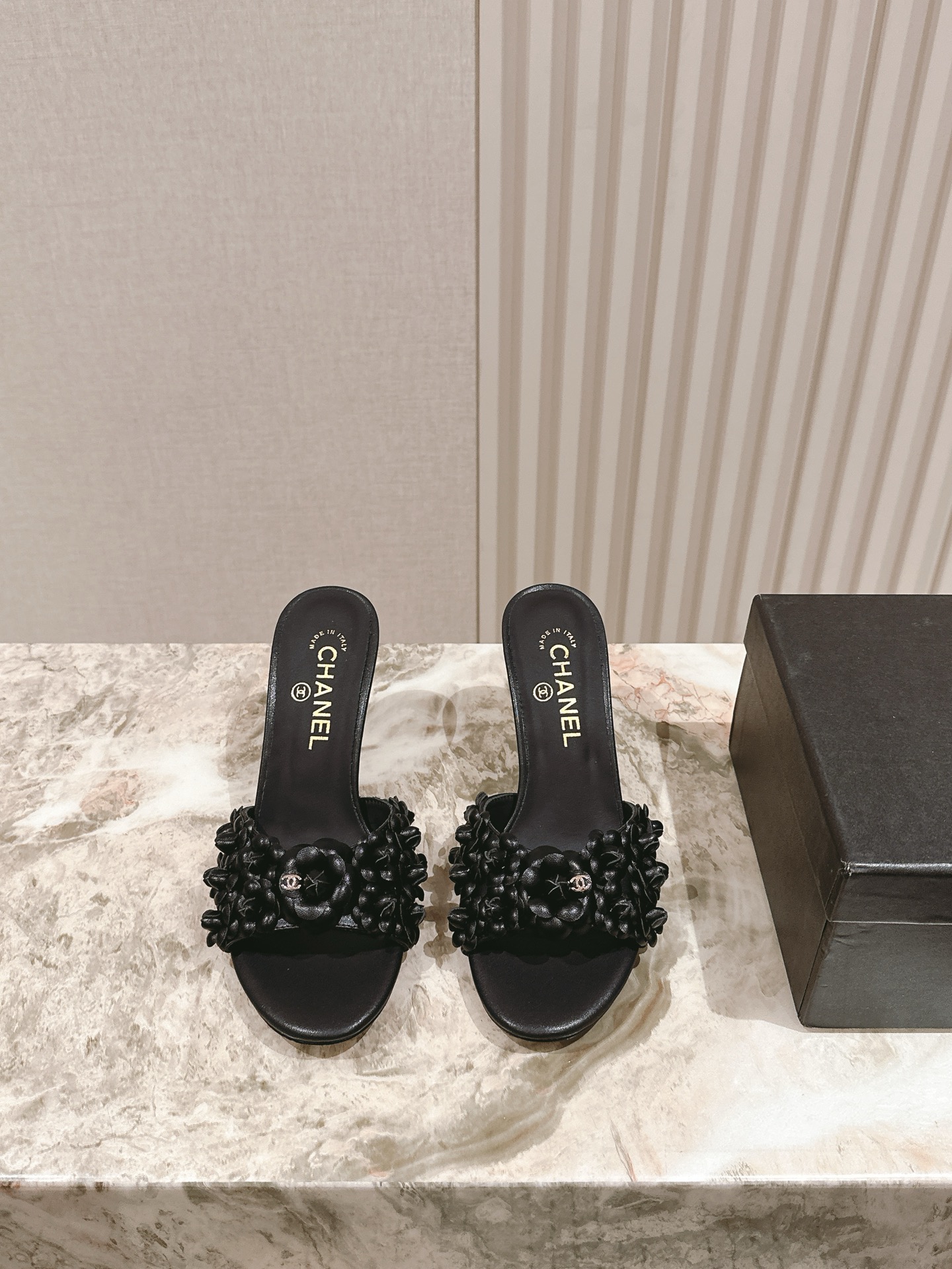 CHANEL 샤넬 힐 샌들 슬리퍼 신발