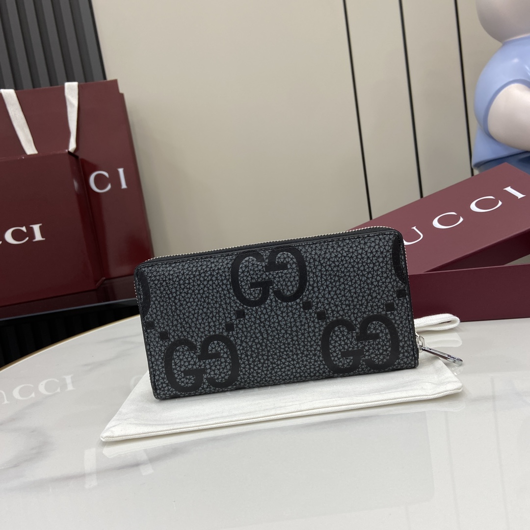 GUCCI 구찌 GG 로고 지퍼 장지갑 지갑