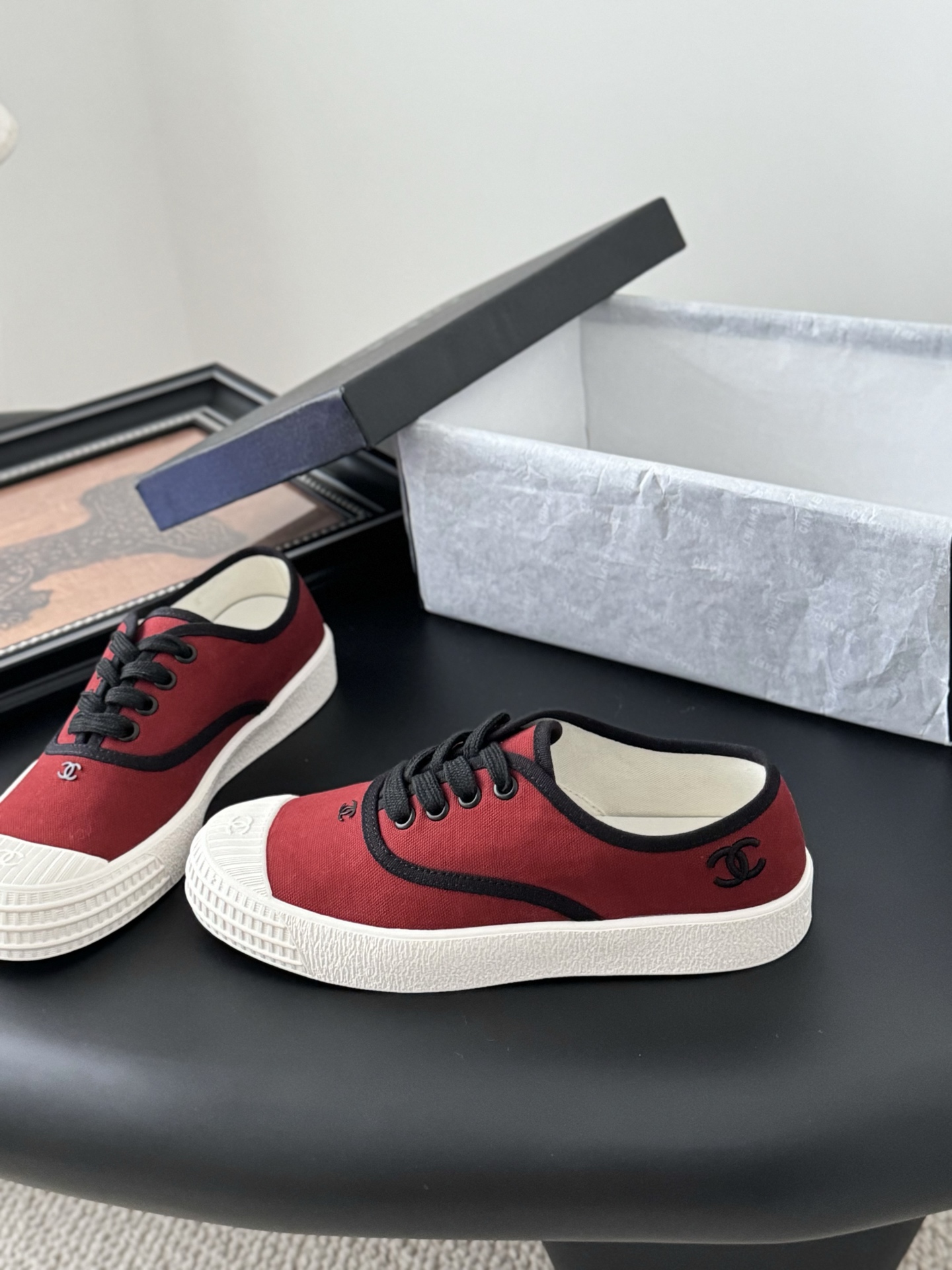 CHANEL 25C 샤넬 여성 히든 라인 캐주얼 스니커즈 신발