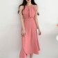 2025 여름 여성 민소매 핑크 원피스
