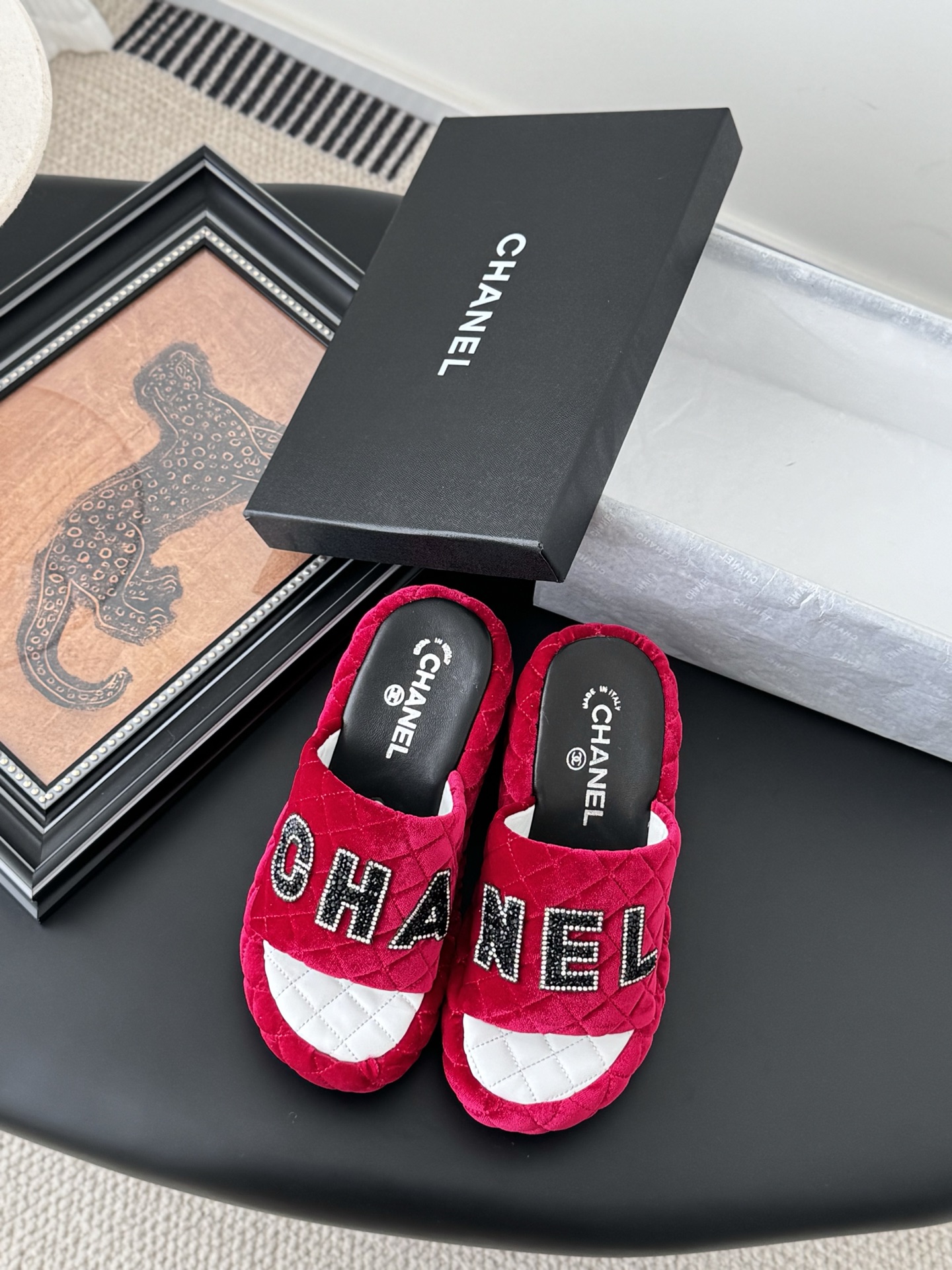 Chanel 25C 샤넬 웨지 슬리퍼 신발