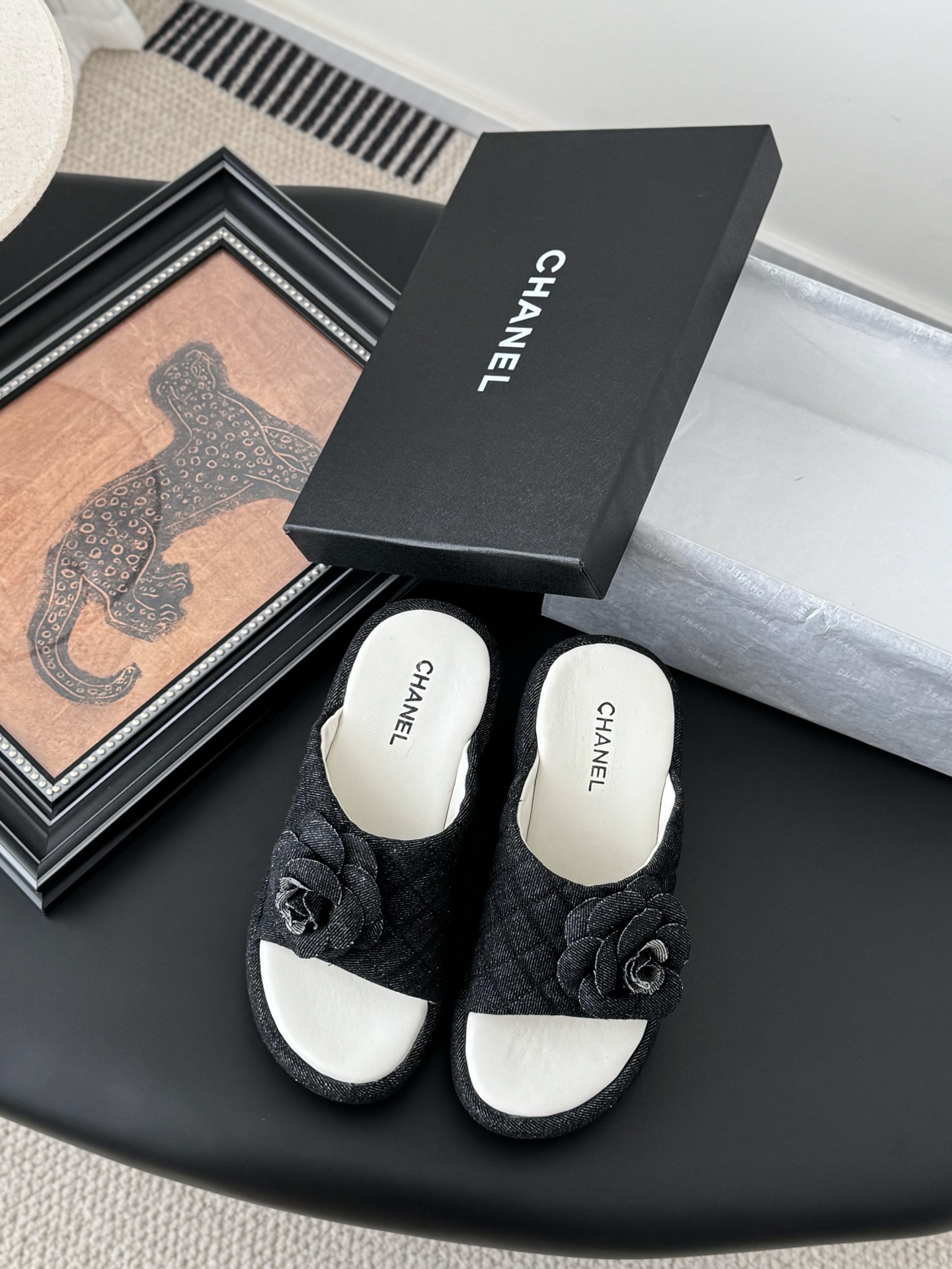 Chanel 25C 샤넬 웨지 슬리퍼 신발