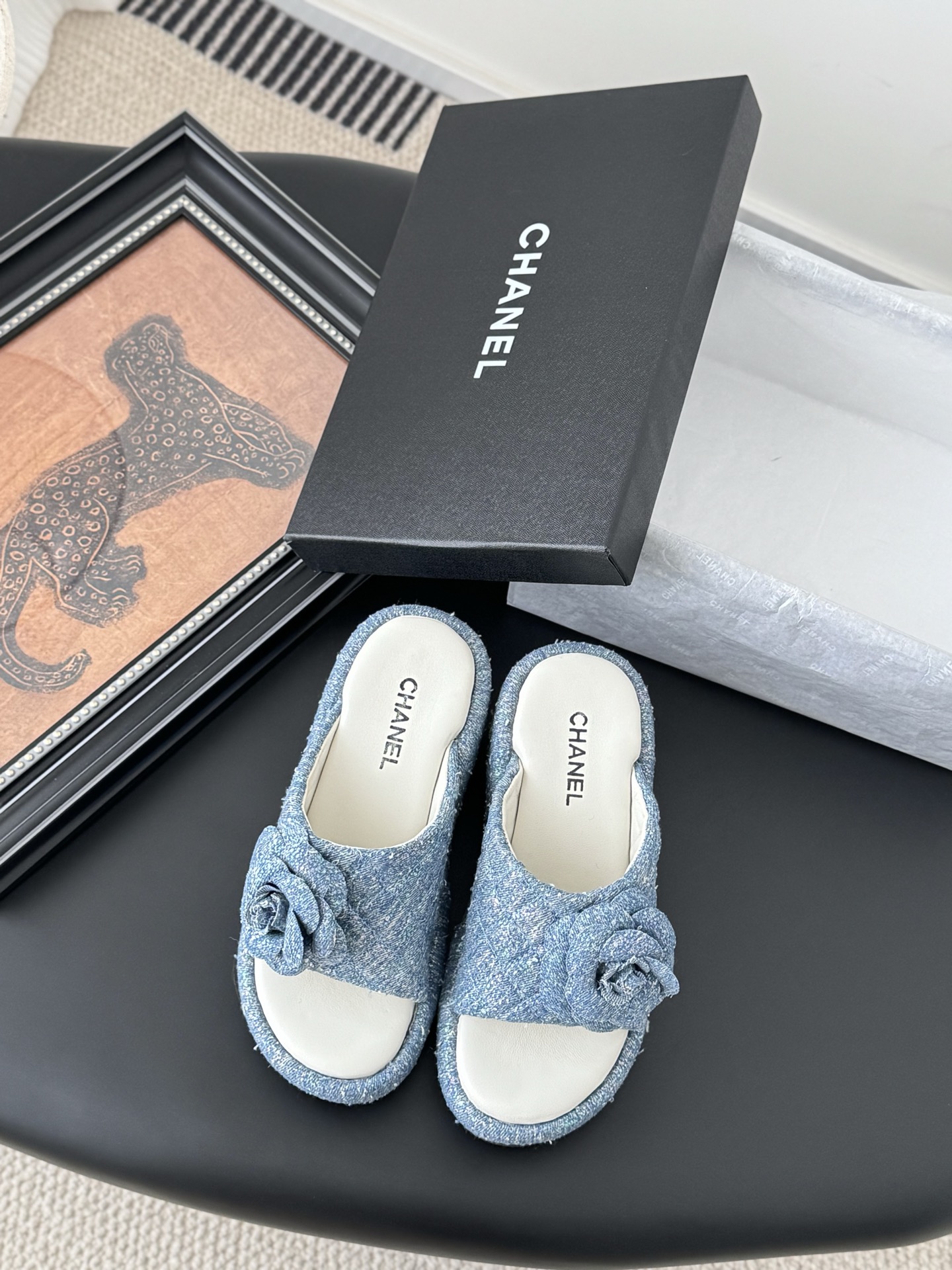 Chanel 25C 샤넬 웨지 슬리퍼 신발