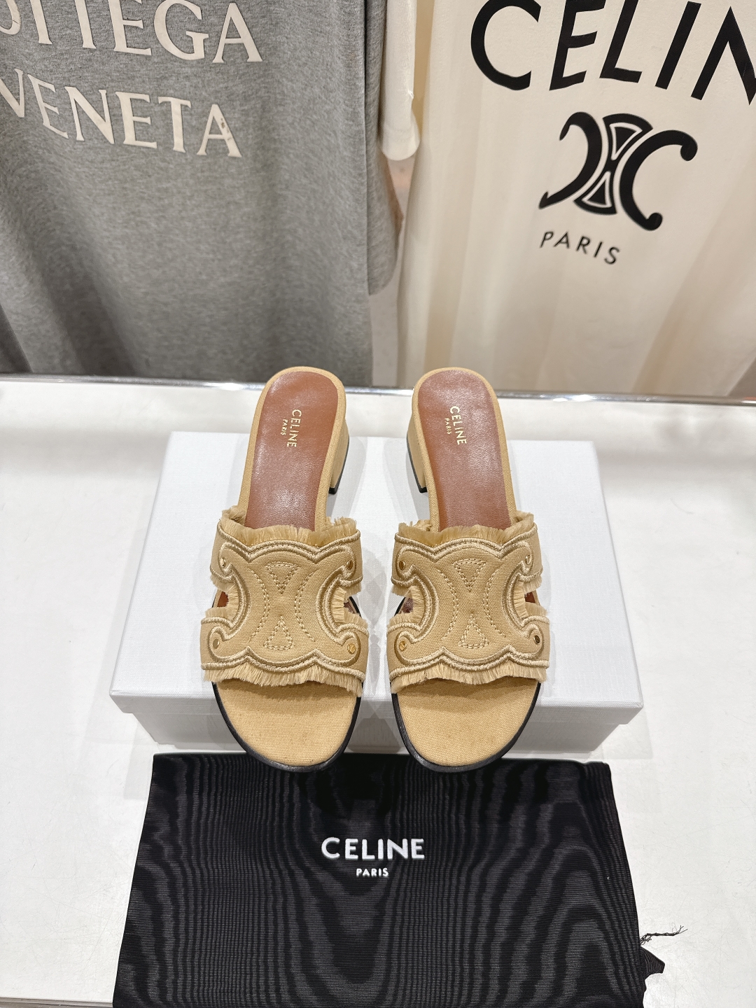 Celine 셀린느 힐 통굽 샌들 슬리퍼 신발