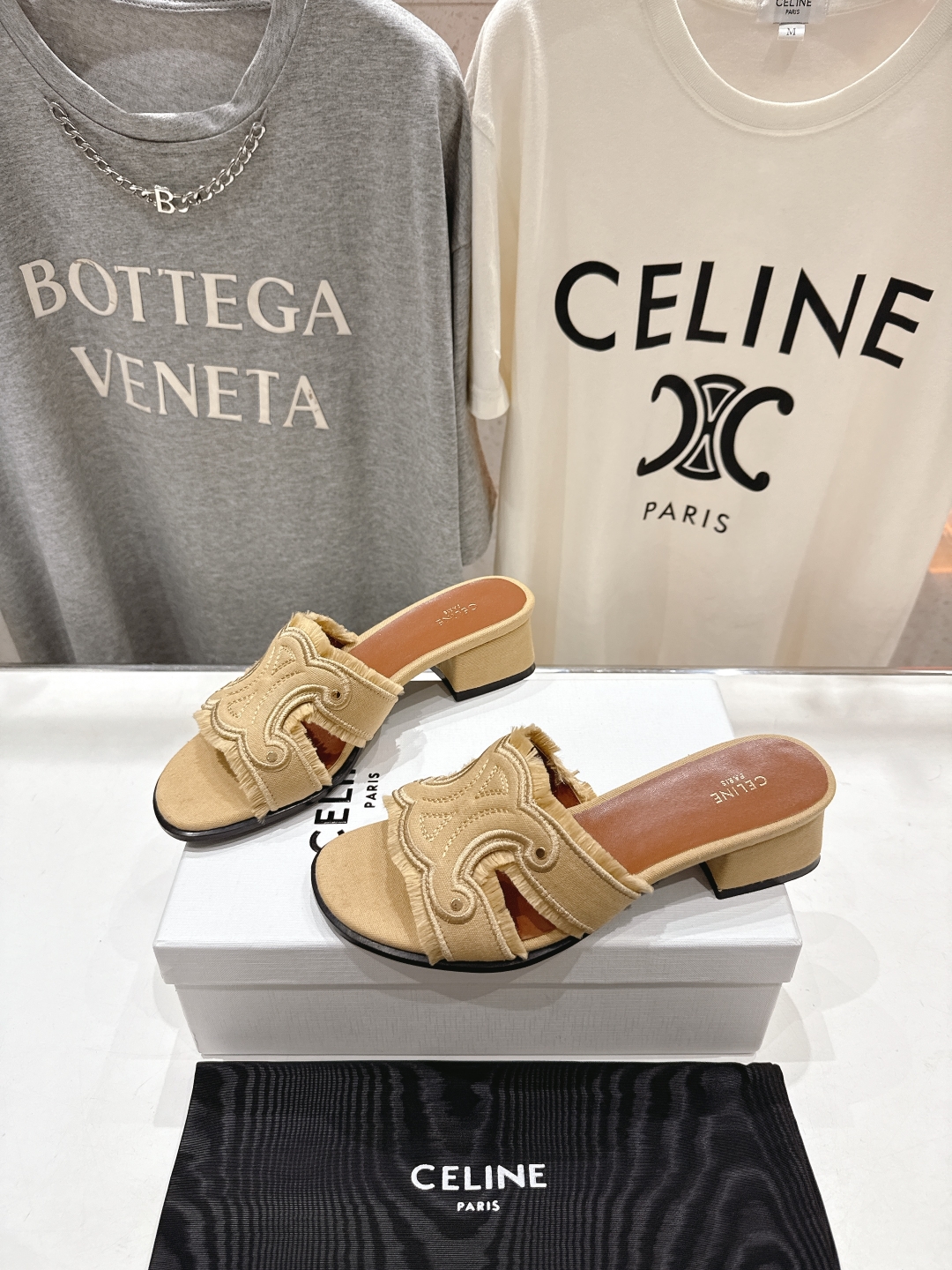 Celine 셀린느 힐 통굽 샌들 슬리퍼 신발