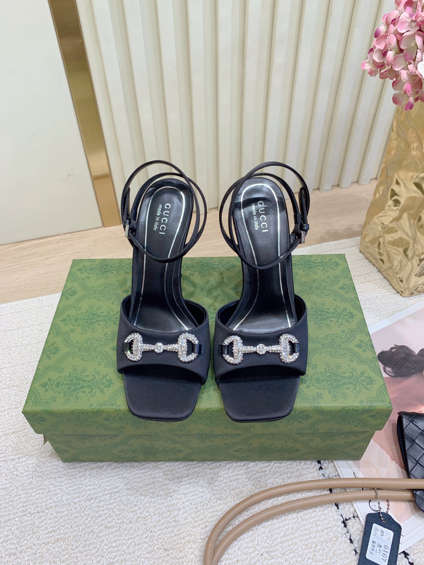 Gucci 구찌 실크 스트랩 힐 샌들 신발