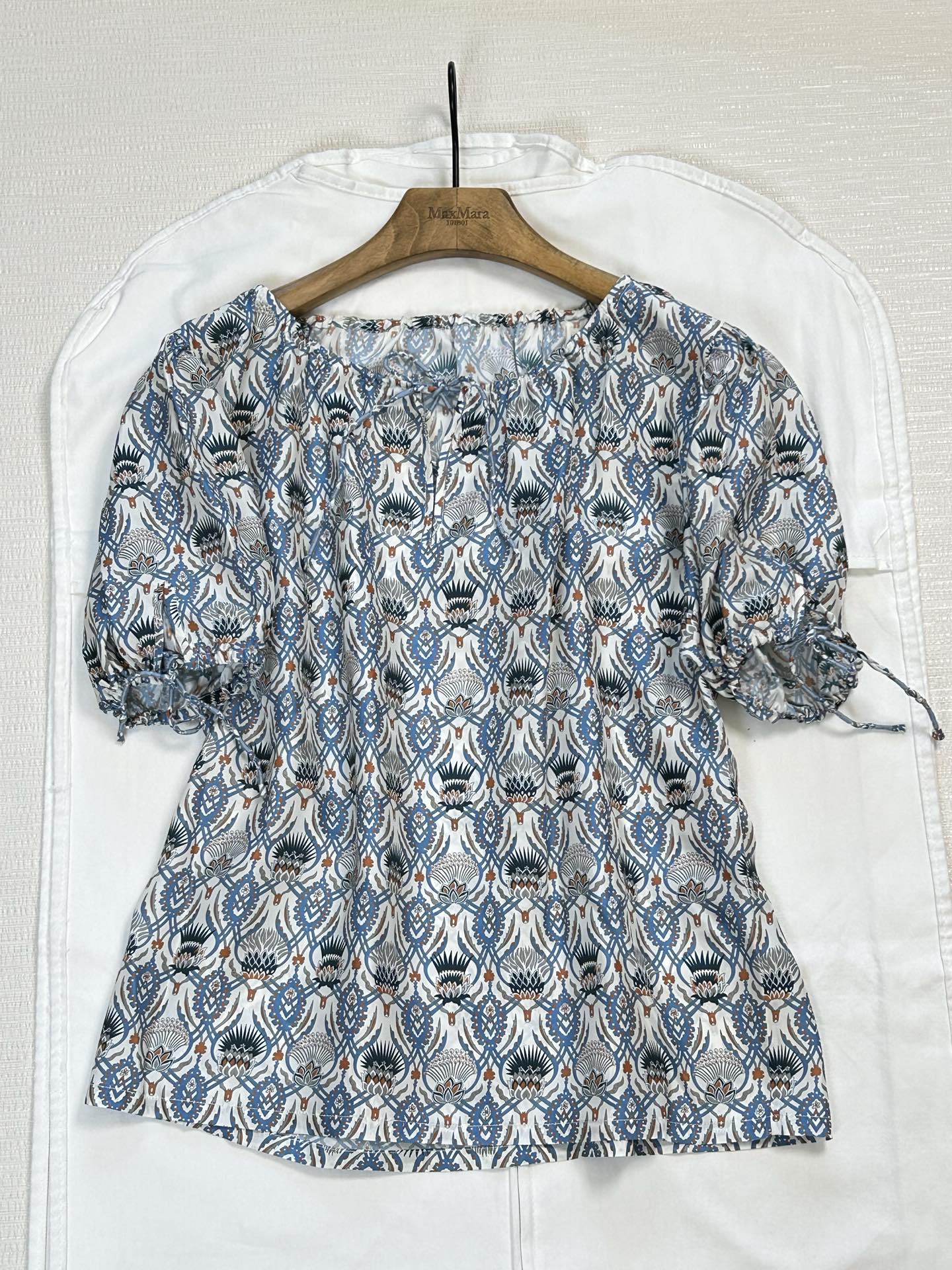 Loro piana LP 로로피아나 실크 프린트 블라우스 셔츠 의류