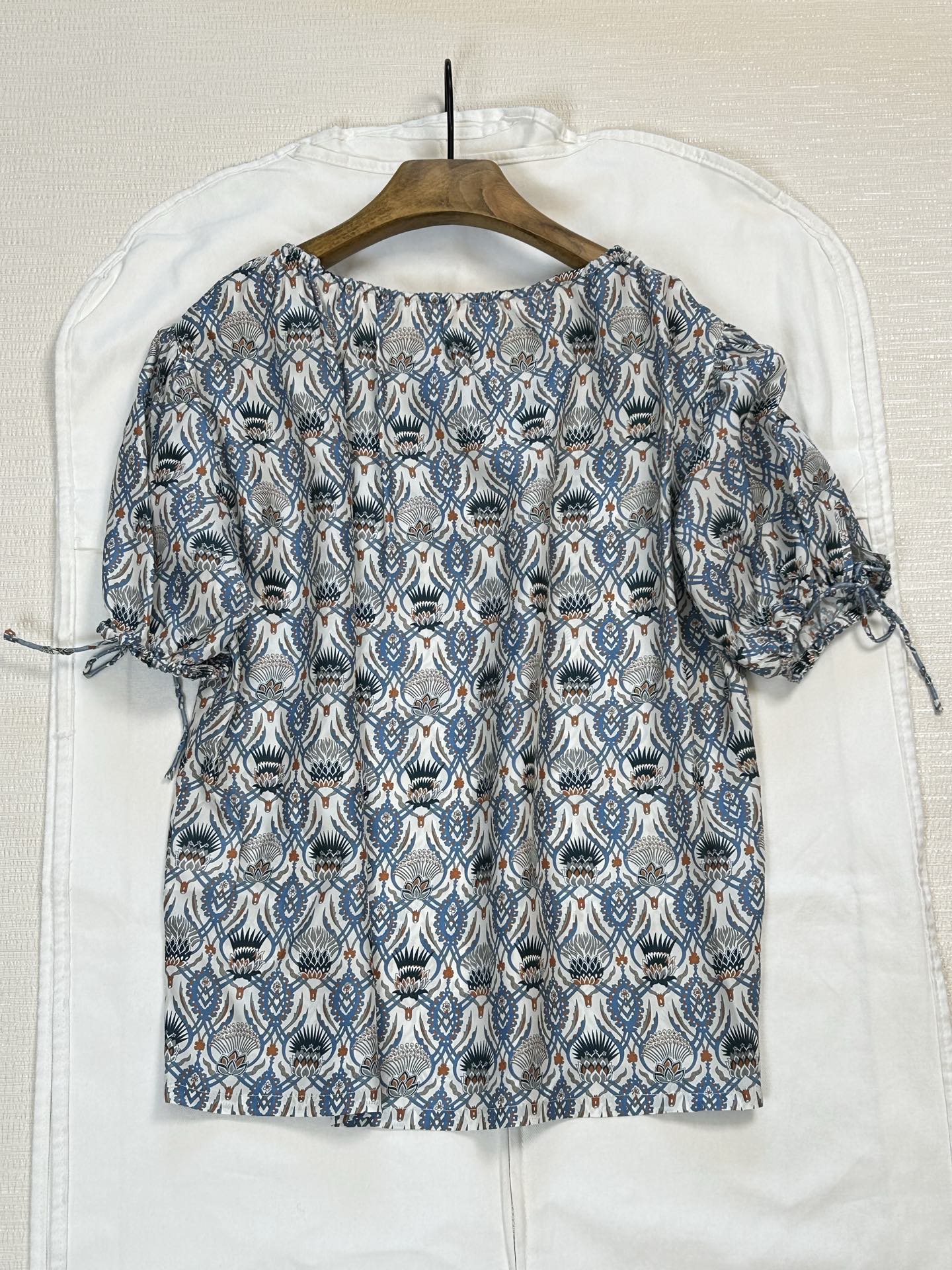 Loro piana LP 로로피아나 실크 프린트 블라우스 셔츠 의류