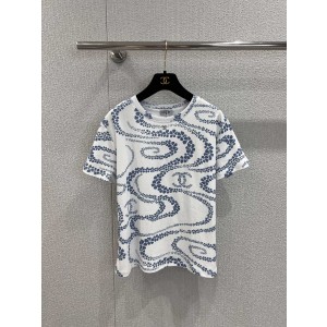 Chanel 샤넬 라운드넥 프린트 반팔 티셔츠 의류