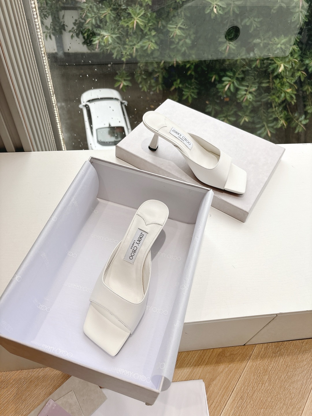 Jimmy Choo 지미추 힐 수제 플라워 샌들 구두 신발