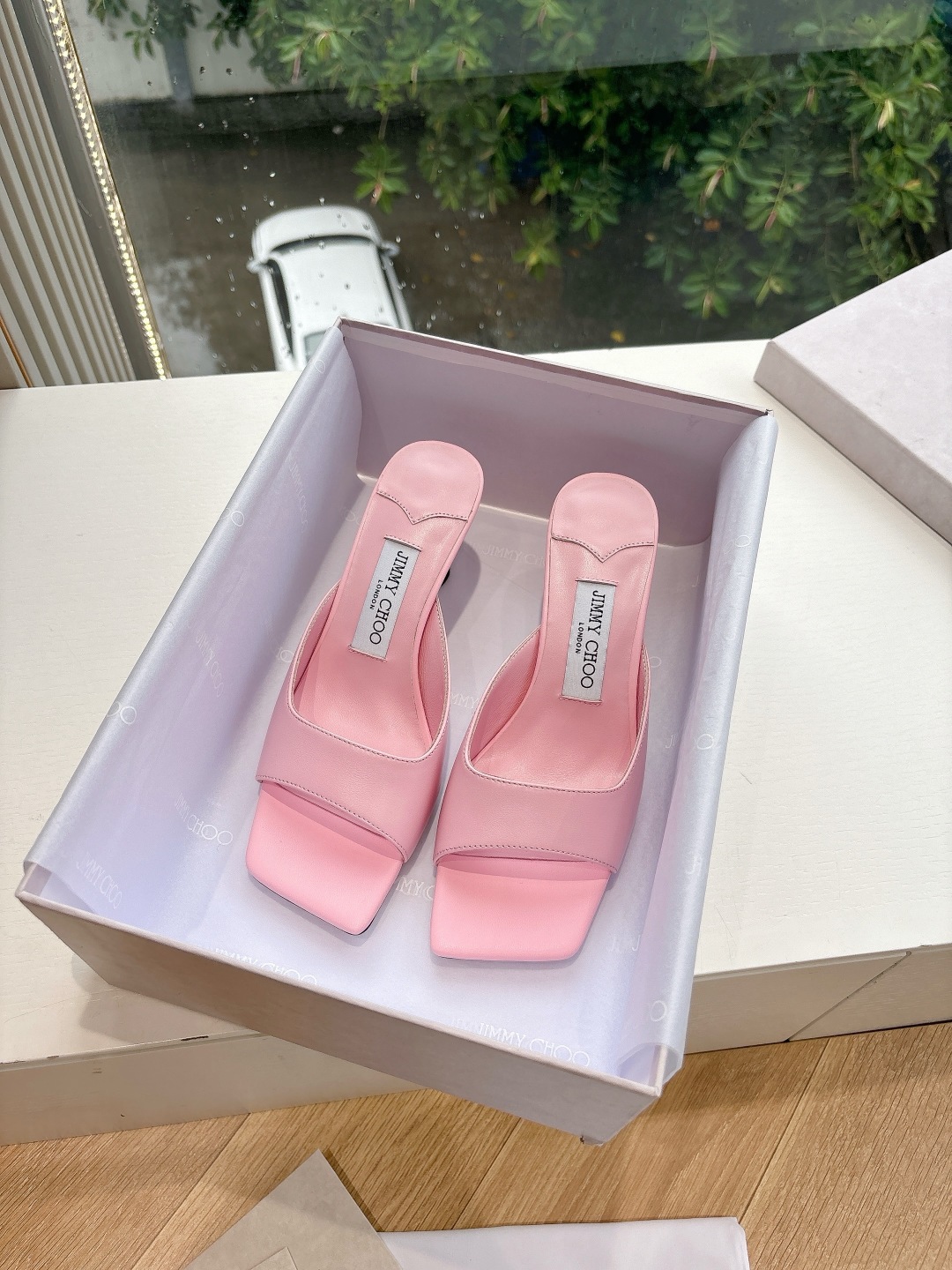 Jimmy Choo 지미추 힐 수제 플라워 샌들 구두 신발