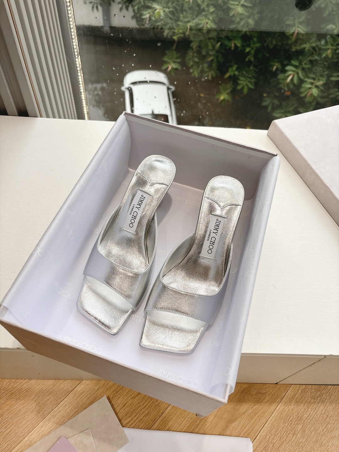 Jimmy Choo 지미추 힐 수제 플라워 샌들 구두 신발