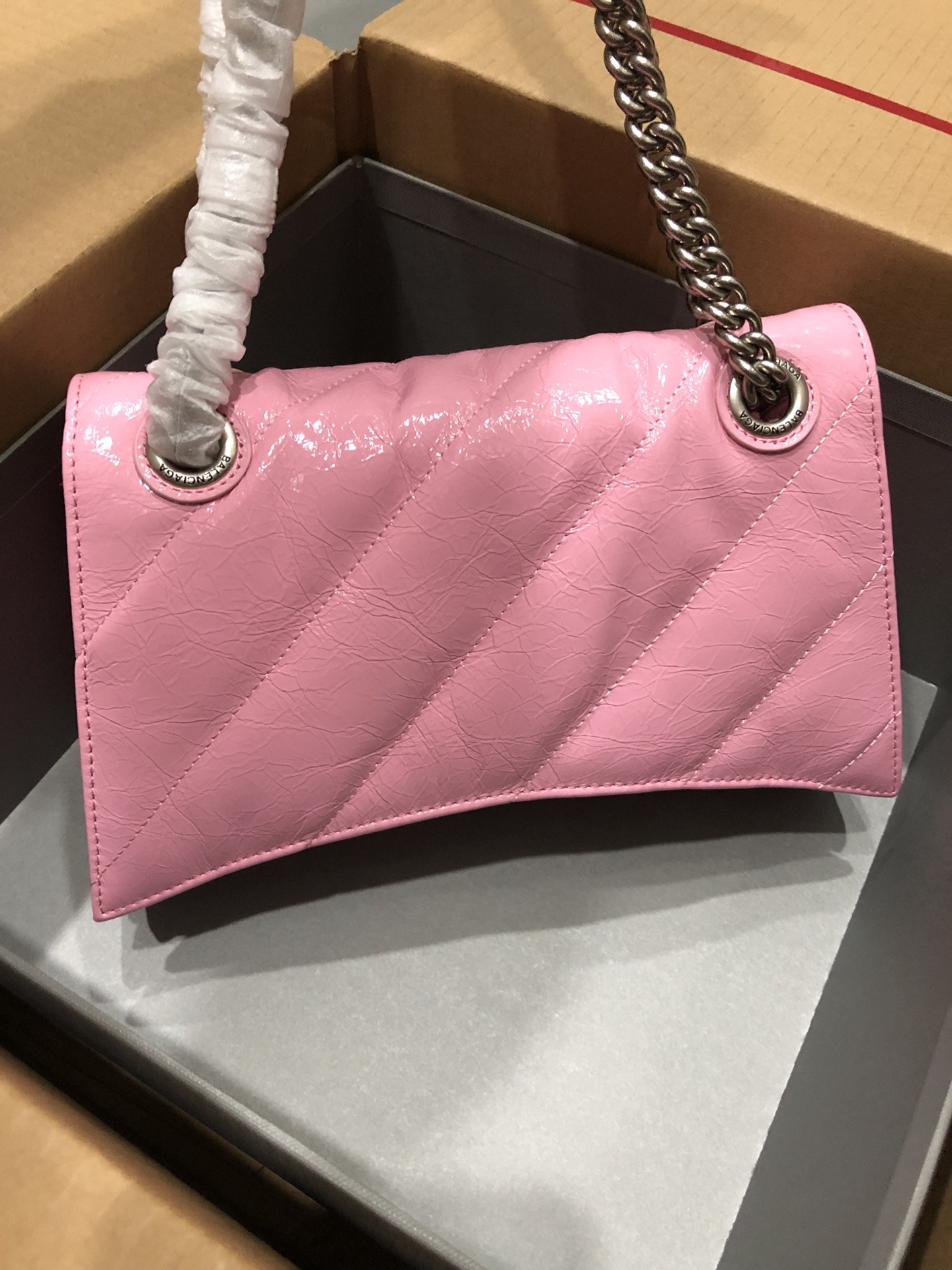 Balenciaga 발렌시아가 Crush 샤벨 체인백 금장 스몰 숄더백 가방