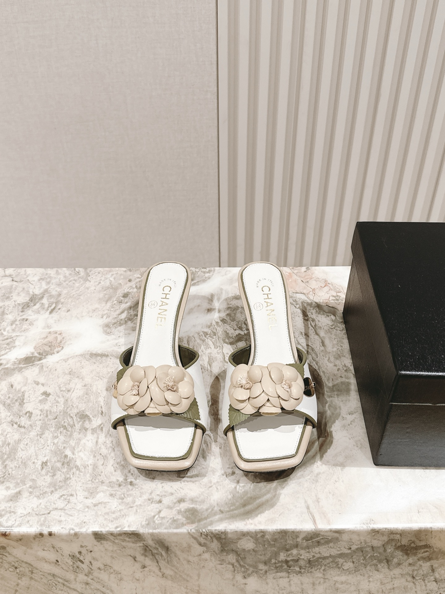 Chanel 샤넬 힐 슬리퍼 샌들 신발