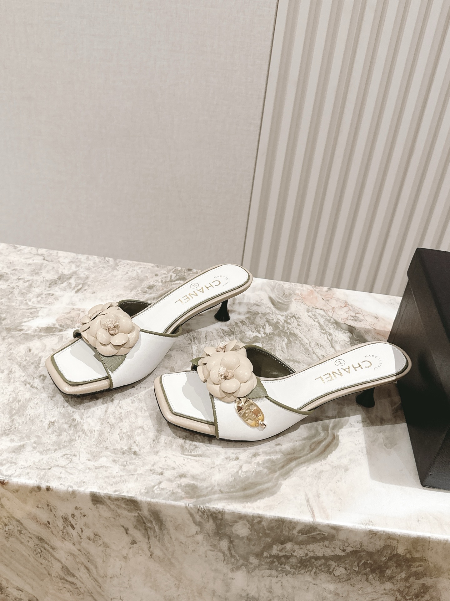 Chanel 샤넬 힐 슬리퍼 샌들 신발