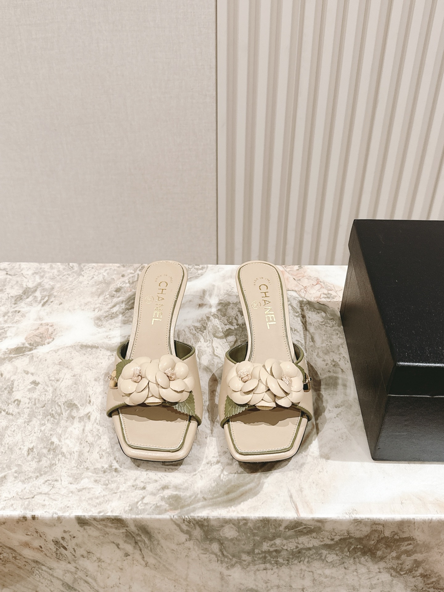 Chanel 샤넬 힐 슬리퍼 샌들 신발