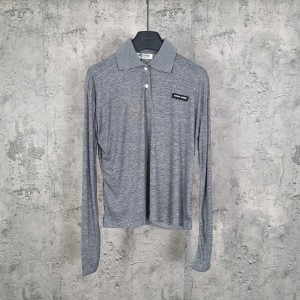 MiuMiu 미우미우 여성 긴팔 폴로 티셔츠 의류