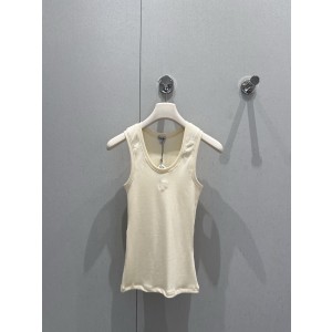 Loewe 로에베 로고 자수 슬림핏 민소매 니트 나시 의류