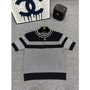 Chanel 샤넬 반팔 니트 탑 상의 의류
