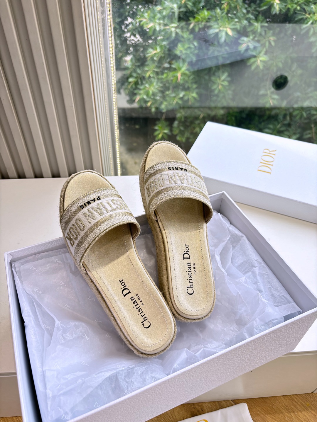 Dior CD 디올 자수 슬리퍼 샌들 신발