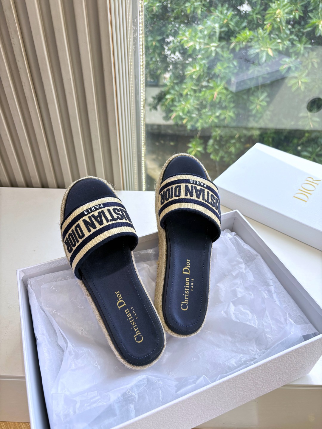 Dior CD 디올 자수 슬리퍼 샌들 신발
