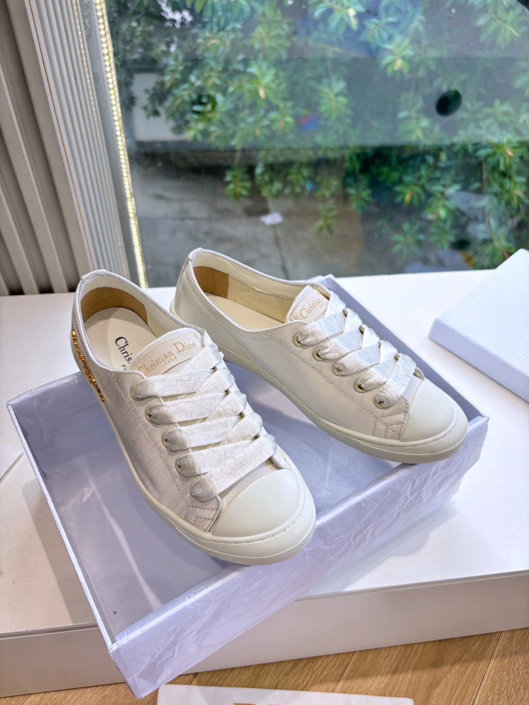 Dior CD Lucky 디올 새틴 스니커즈 운동화 신발